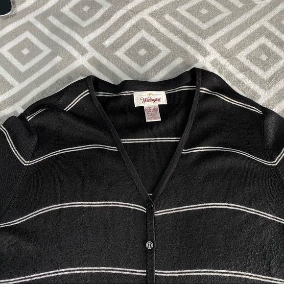 Worthington Vintage Striped Button Up Sweater - Picture 10 of 16